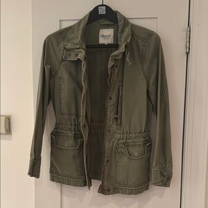 Madewell Green Utility Jacket with Structured Shoulders